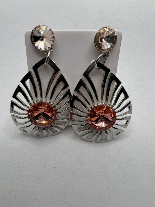 30554 Vintage Swarovski Kristallen Ohrstecker 33mm