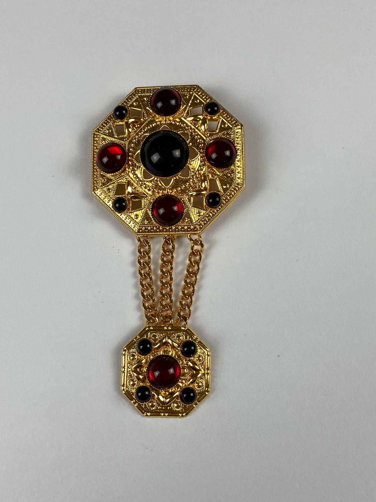 8274 Vintage Byzantinische Brosche 40,5x86mm