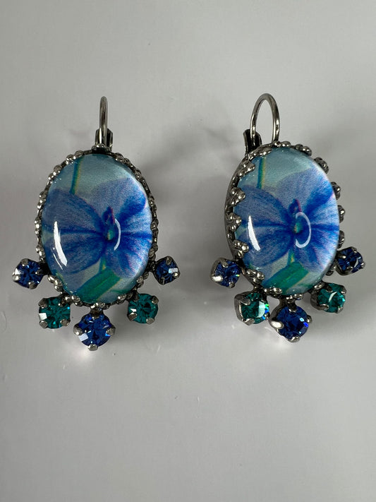 30394 Vintage Swarovski Kristallen Ohrhänger 24mm