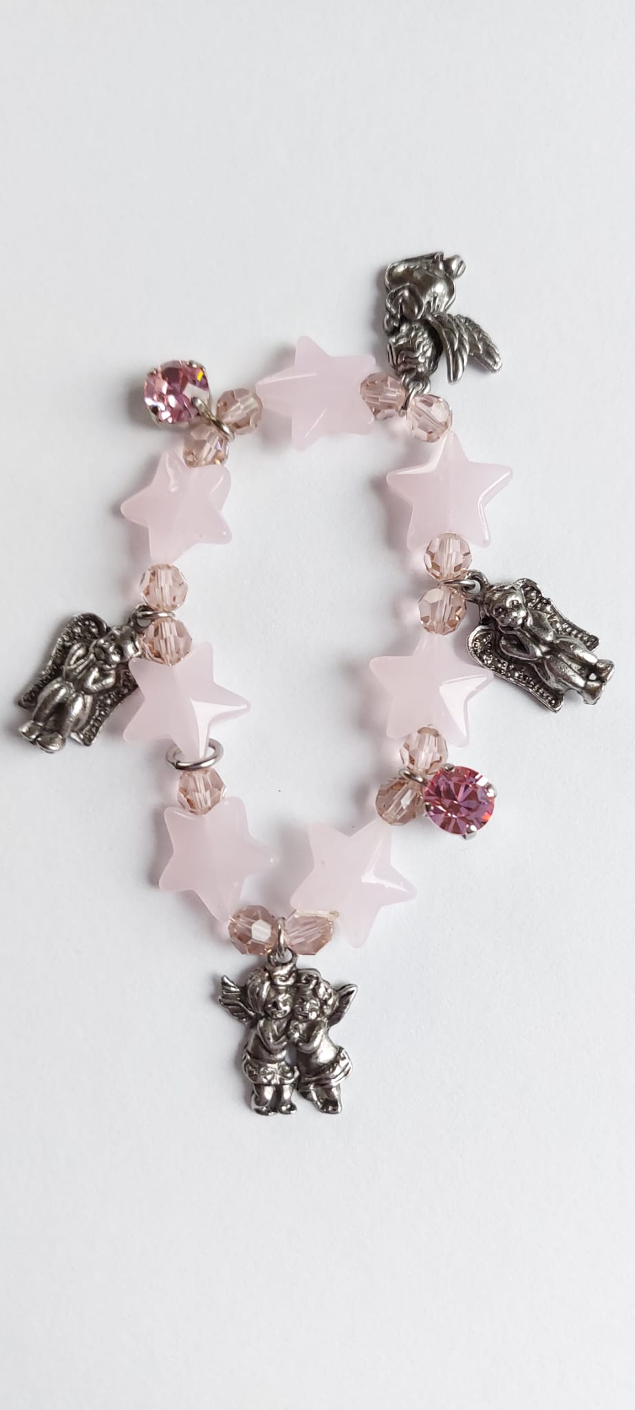 7994 Vintage-Armband mit Swarovski-Kristallen und Beads 10cm