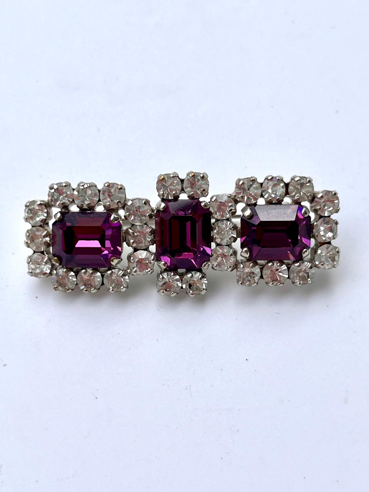 8460 Vintage Swarovski Kristallen Brosche 45mm