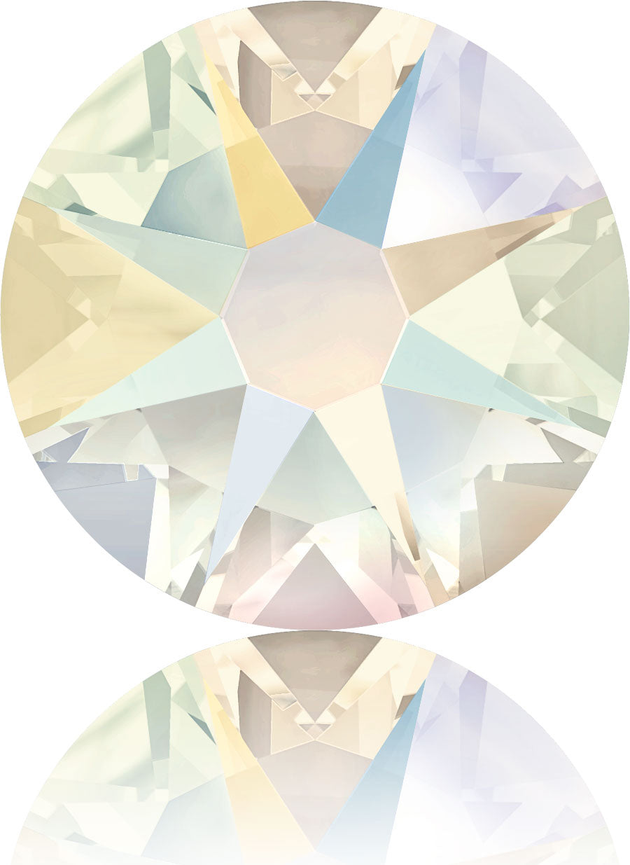 Swarovski® Nail Crystals Flat Rund Crystal Shimmer SS16