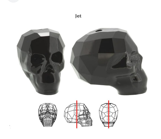 Swarovski® Beads Skull Jet 19mm