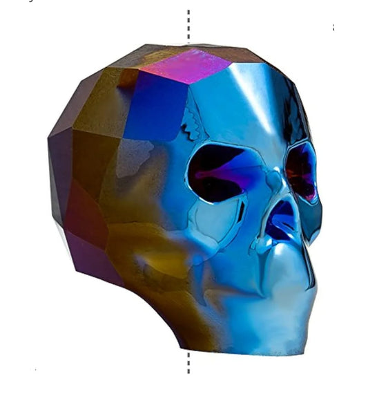 Swarovski® Beads Skull Metallic Blue 19mm
