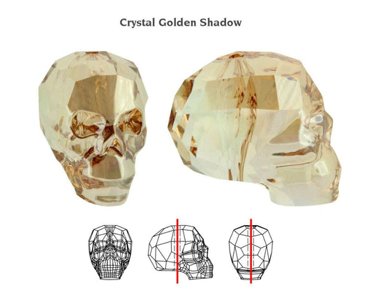 Swarovski® Beads Skull Golden Shadow 13mm