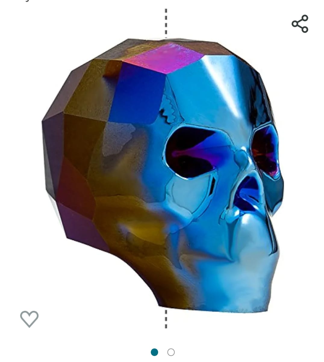 Swarovski® Beads Skull Metallic Blue 13mm