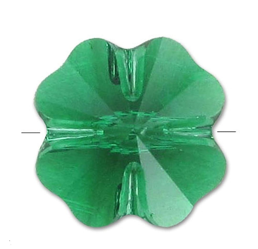 Swarovski® Beads Clover Dark Moss Green 12mm
