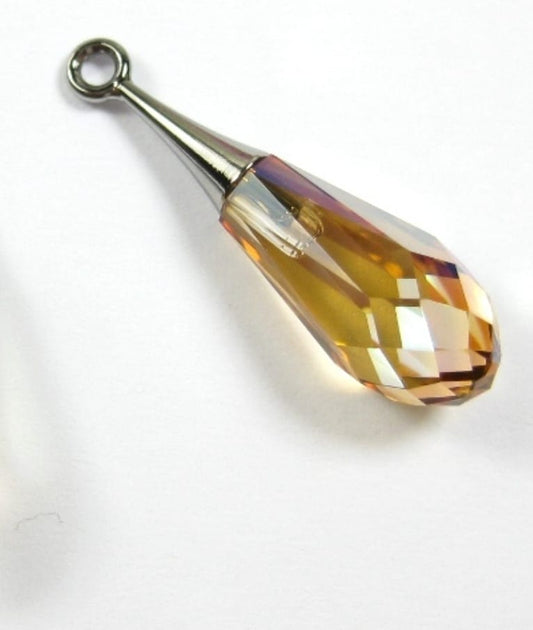 Swarovski® Anhänger Drop Cap Metallic Sunshine 31.5mm