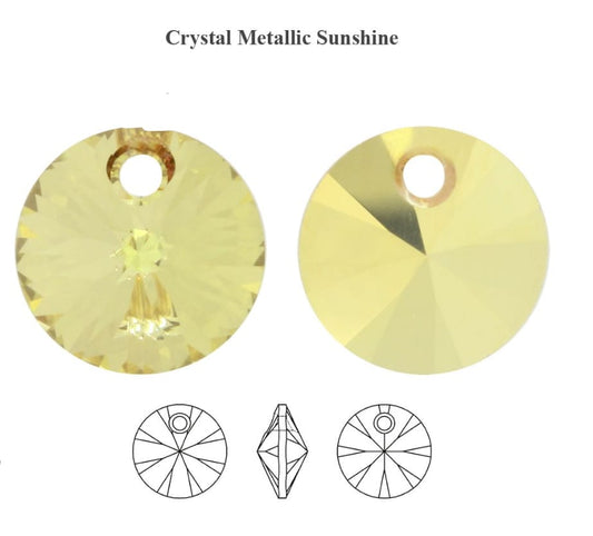 Swarovski® Anhänger Xilion Metallic Sunshine 8mm