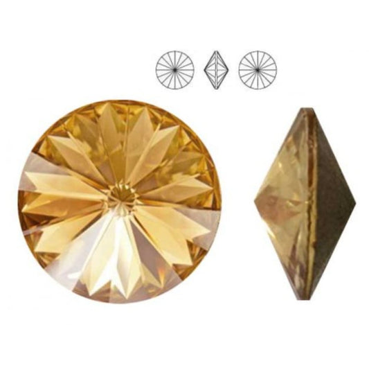 Swarovski® Rivoli Golden Shadow 8mm