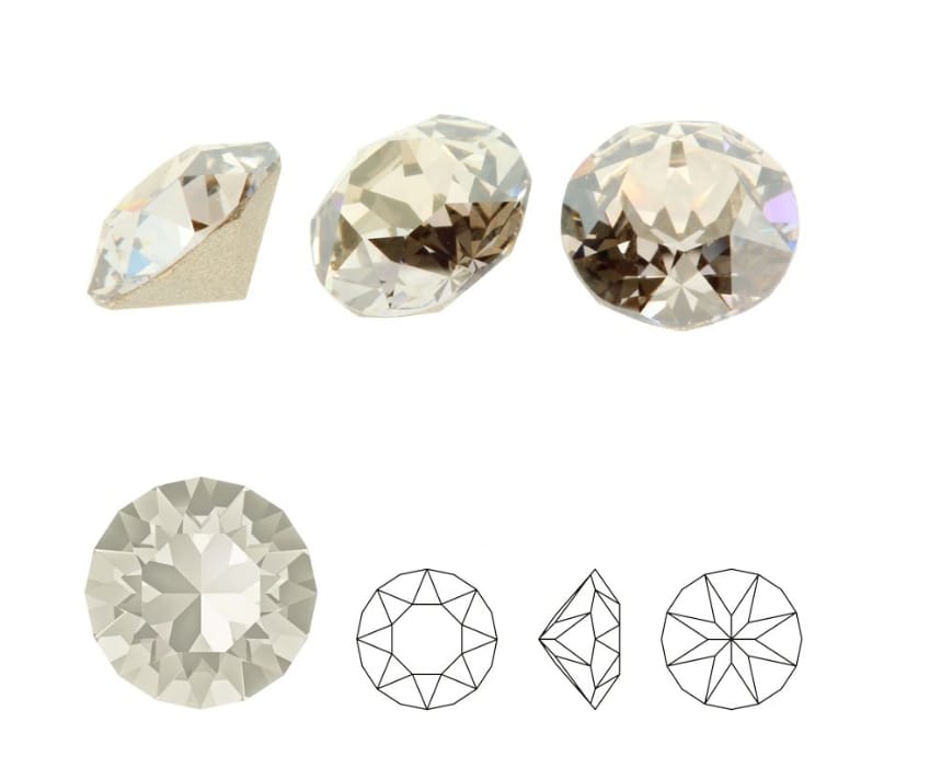 Swarovski® Chaton Silver Shade Unfoiled PP24