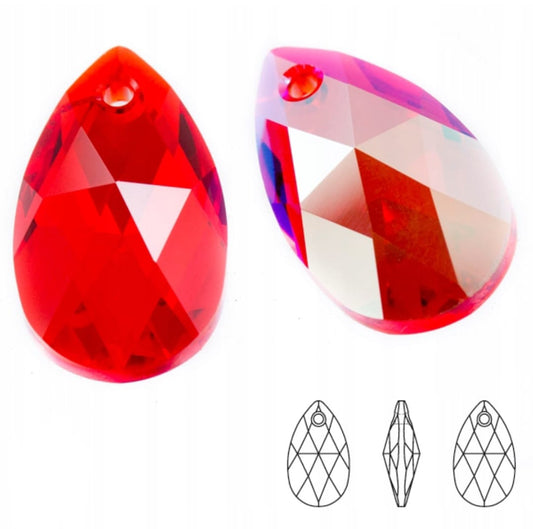 Swarovski® Anhänger Pear Cut Light Siam 22mm