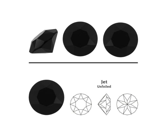 Swarovski® Chaton Jet Unfoiled SS45