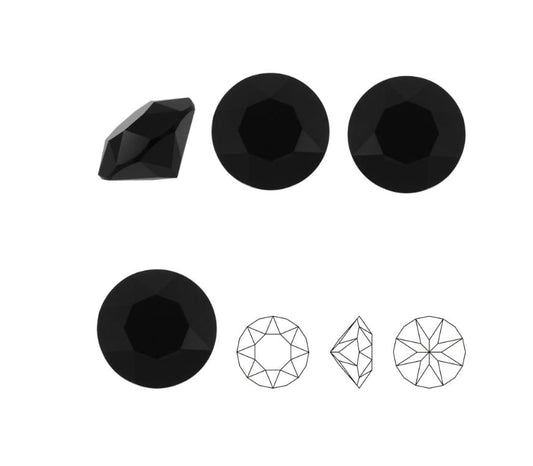 Swarovski® Chaton Jet Unfoiled PP24