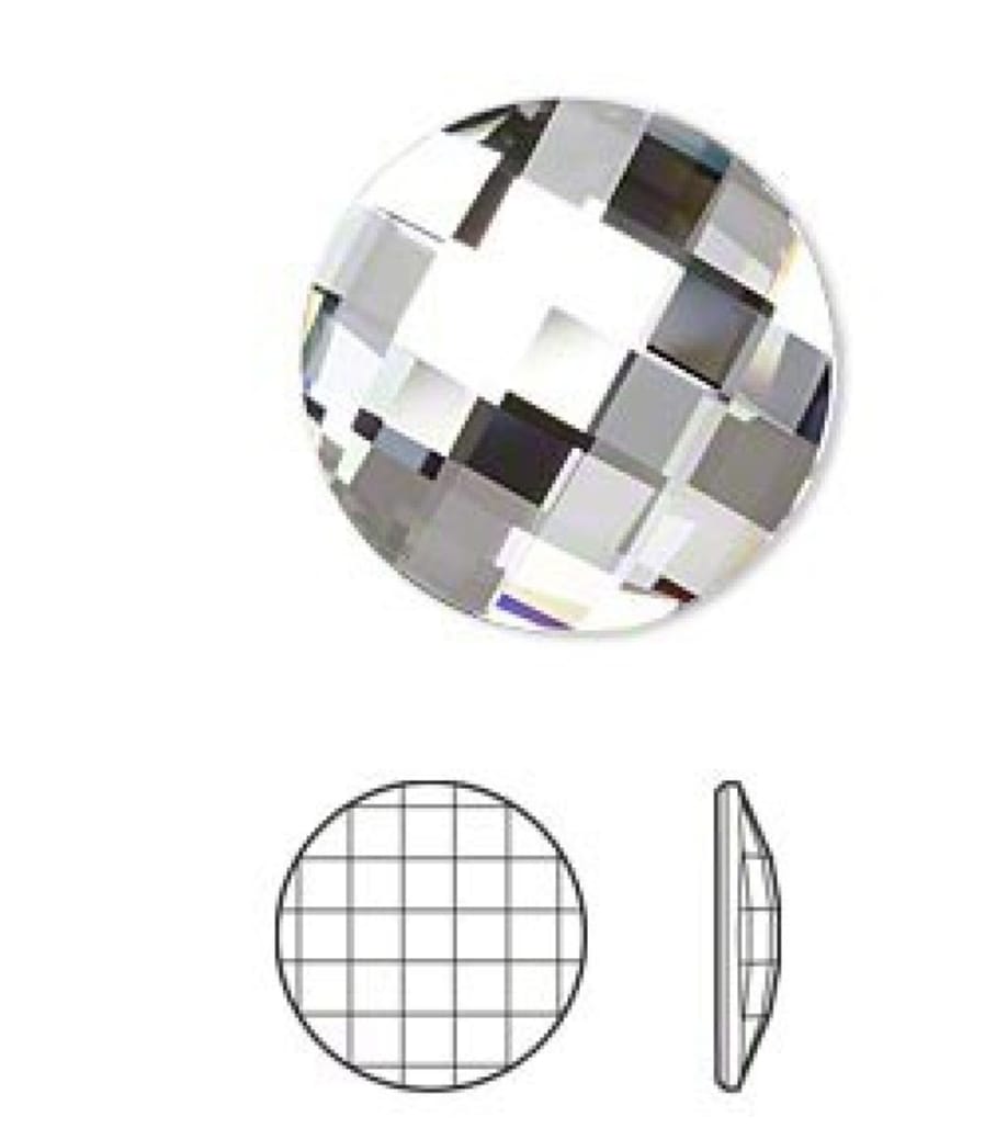 Swarovski® Flatback Chessboard Circle Crystal 6mm