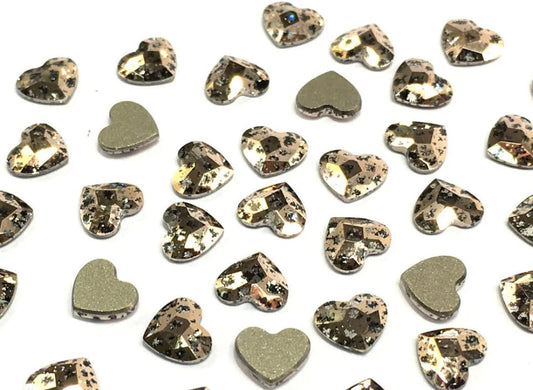 Swarovski® Nail Crystals Flatback Heart Gold Patina 6mm