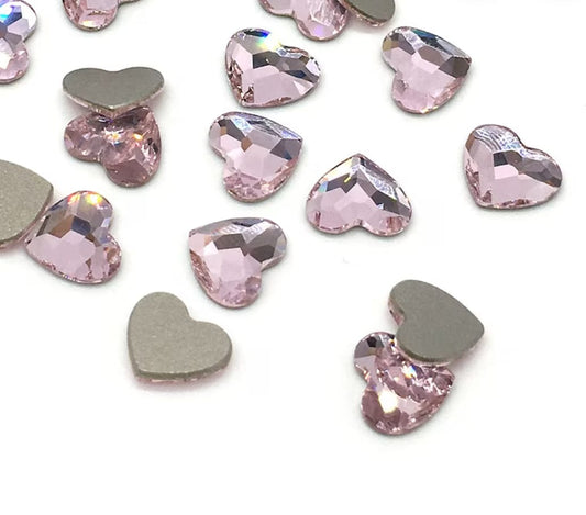 Swarovski® Nail Crystals Flatback Heart Rosaline 6mm