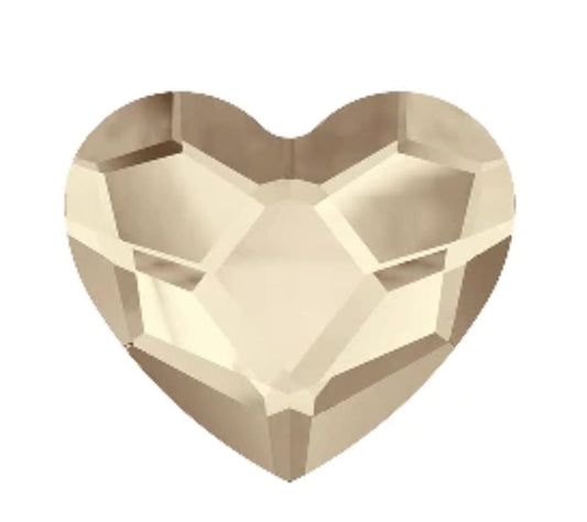 Swarovski® Nail Crystals Flatback Heart Light Silk 14mm