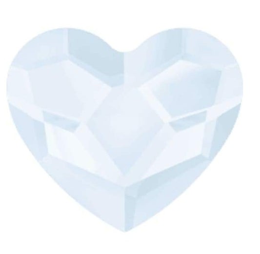 Swarovski® Nail Crystals Flatback Heart Powder Blue 14mm