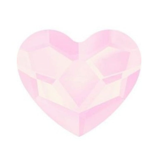 Swarovski® Nail Crystals Flatback Heart Powder Rose 14mm