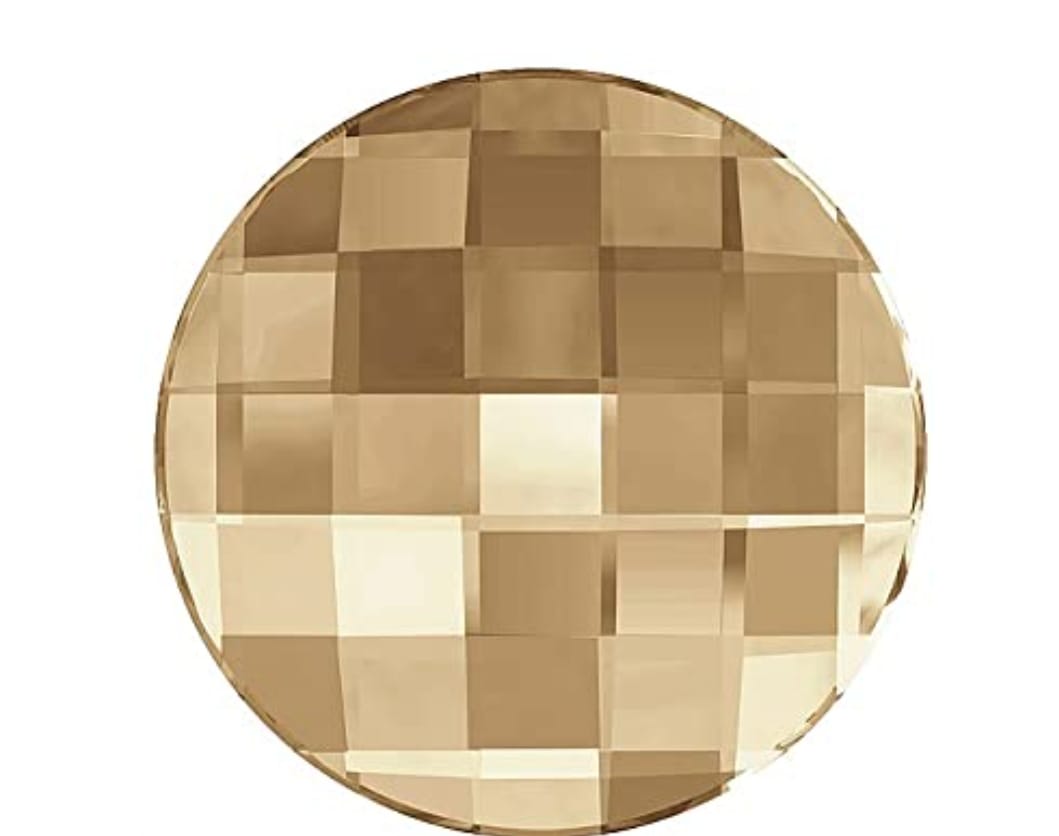 Swarovski® Flatback Chessboard Circle Golden Shadow 10mm