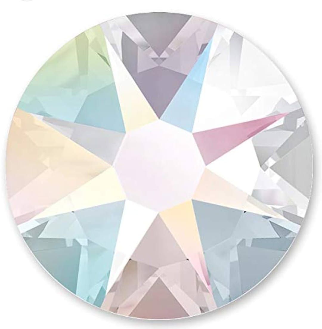 Swarovski® Nail Crystals Flat Rund Aurore Boreale SS40