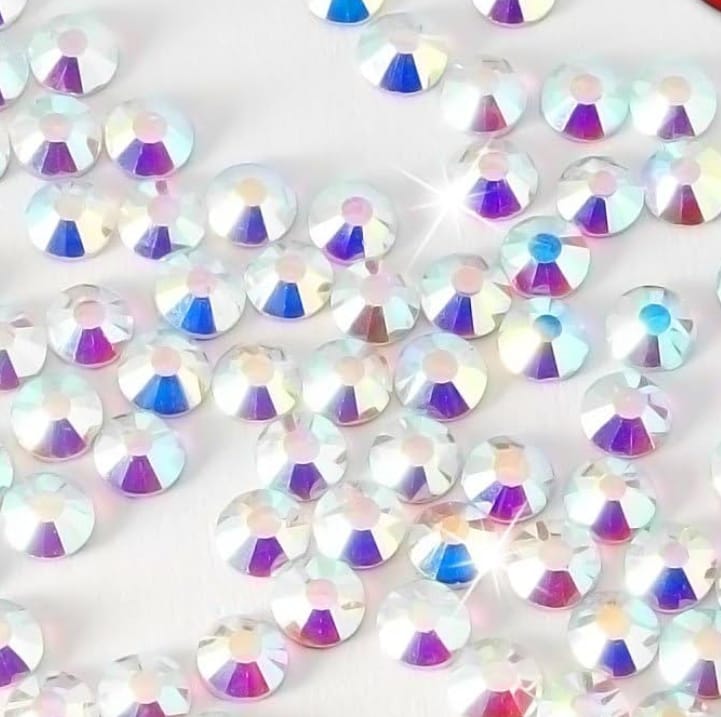 Swarovski® Nail Crystals Flat Rund Aurore Boreale SS48