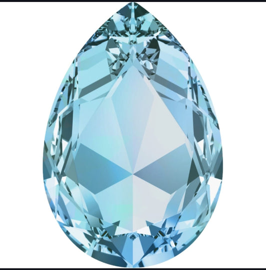 Swarovski® Fancy Drop Aquamarine 30x20mm