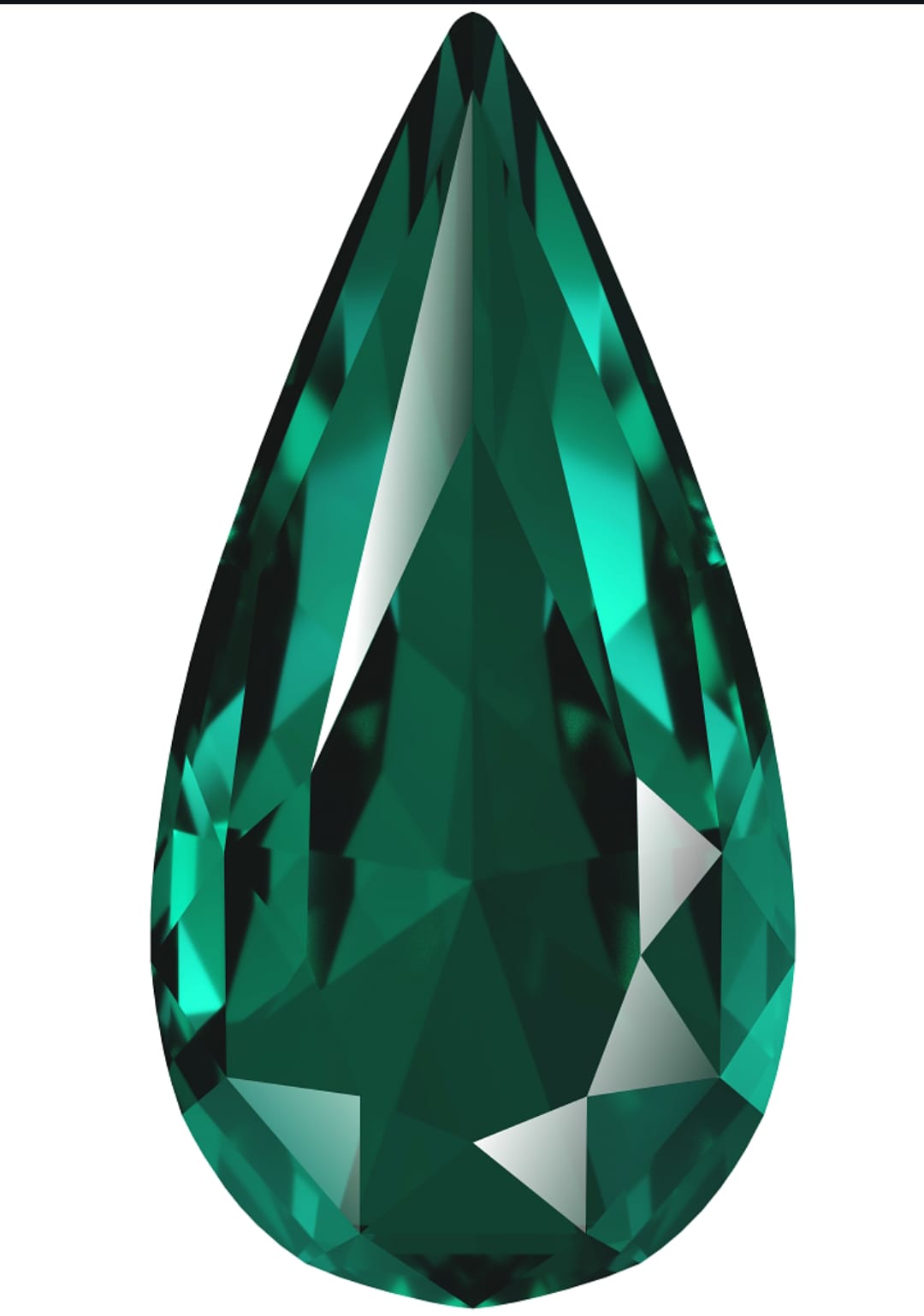 Swarovski® Fancy Teardrop Emerald 14x7mm