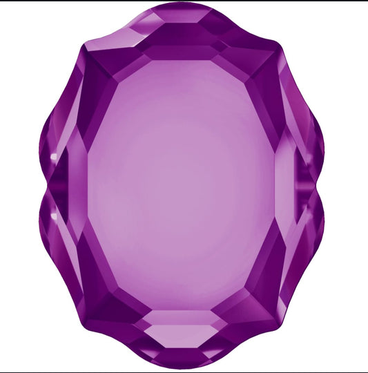 Swarovski® Fancy Baroque Mirror Amethyst 10x8mm