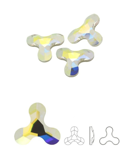 Swarovski® Flatback Molecule Aurore Boreale 8x8.7mm