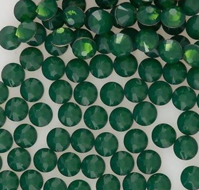 Swarovski® Nail Crystals Flat Rund Palace Green Opal SS5