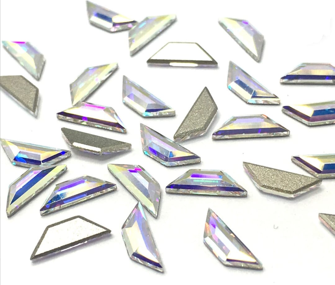 144 Pcs Austrian Crystal AB Rhinestones - 2mm (7ss), Iridescent Flat Back, IHC Grade