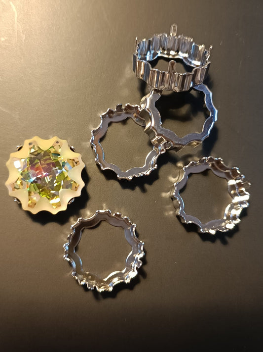 Swarovski® Fassung Jellyfish Rhodium 22mm