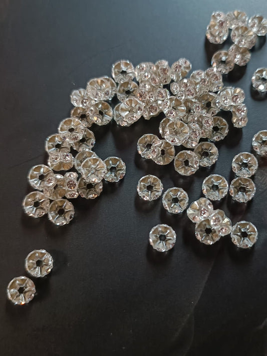 Swarovski® Rondelle Pure Crystal 6.5mm