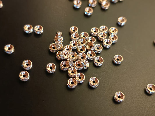 Swarovski® Rondelle Metal Crystal/Roségold 4mm