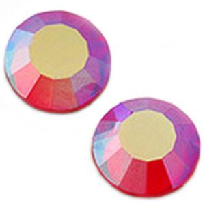 Swarovski® Flatback Hotfix Light Siam Aurore Boreale SS48