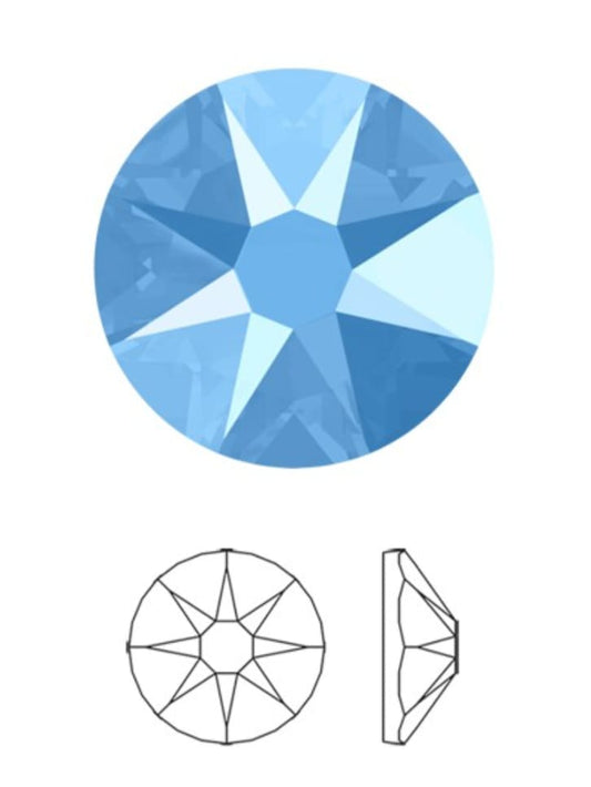 Swarovski® Nail Crystals Flat Rund Summer Blue SS12