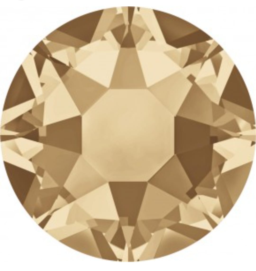 Swarovski® Nail Crystals Flat Rund Golden Shadow SS3