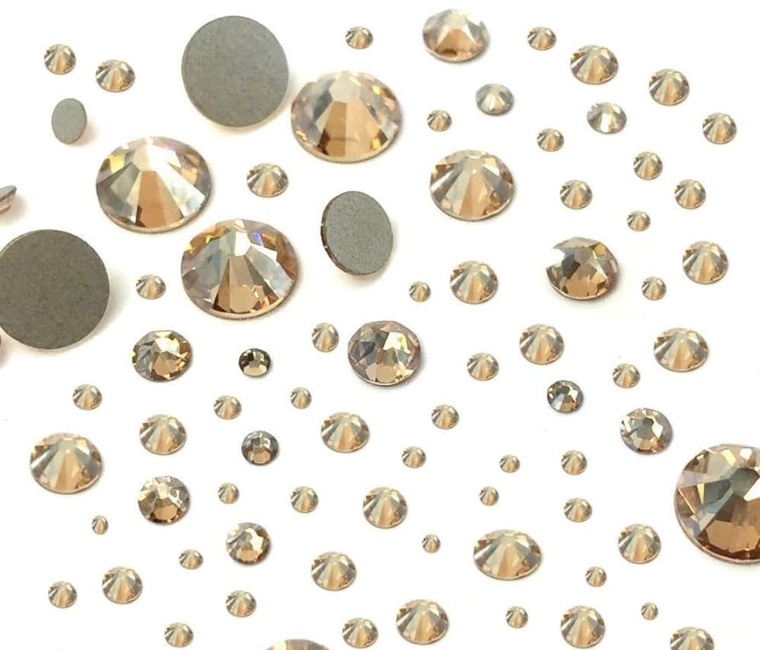 Swarovski® Nail Crystals Flat Rund Golden Shadow SS3