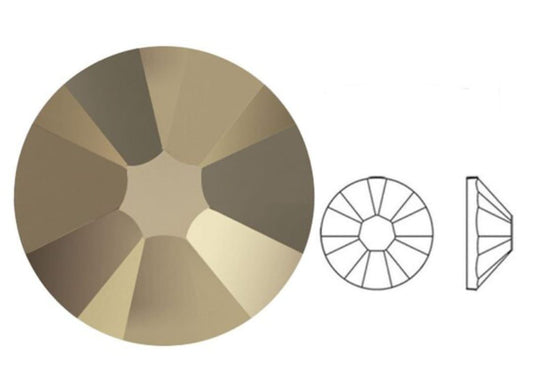 Swarovski® Flatback Hotfix Metallic Light Gold SS16
