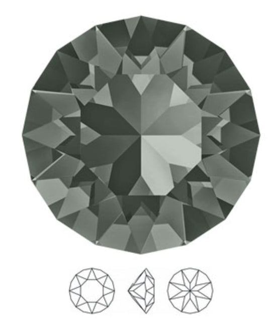 Swarovski® Chaton Black Diamond Unfoiled PP24