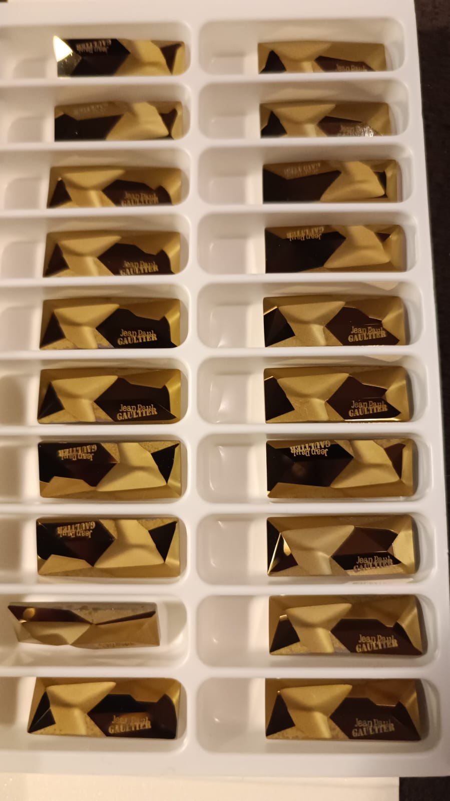 Swarovski® x Jean Paul Gaultier: Fancy Stone Kaputt Edition Dorado Signed 23x9mm