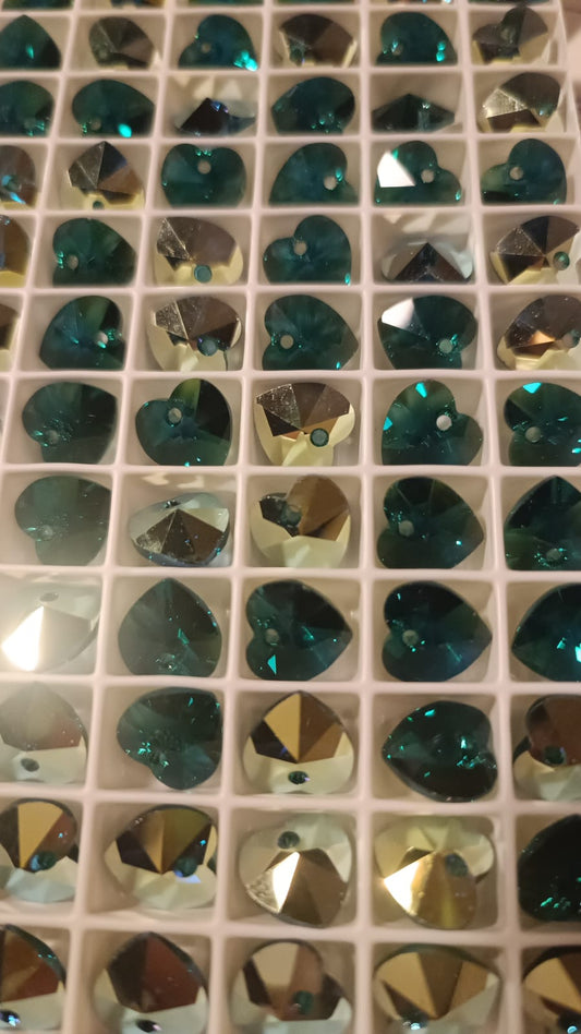 Swarovski® Anhänger Heart Classic Crystal Emerald Aurore Boreale 10.3x10mm