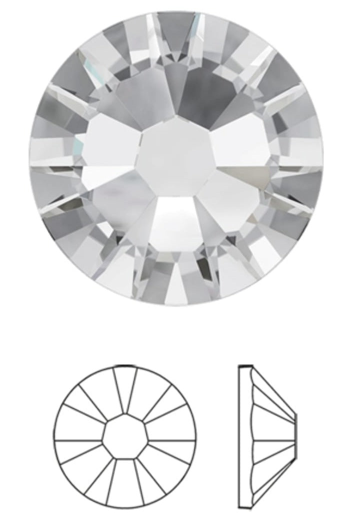 Swarovski® Nail Crystals Flat Rund Crystal SS4