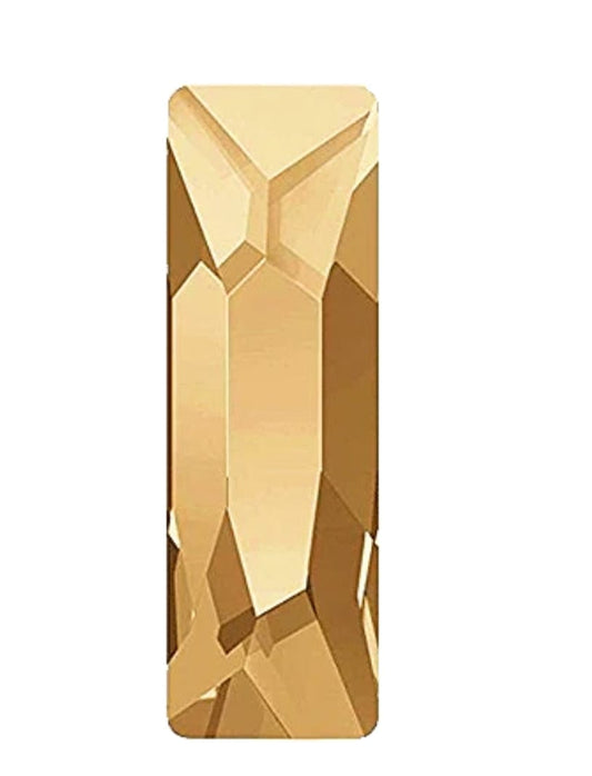 Swarovski® Nail Crystals Flat Cosmic Baguette Golden Shadow 8x2.6mm