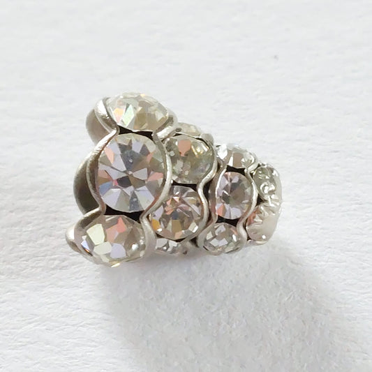 5137 Vintage Perle Zwischenteil Mit Swarovski Kristallen 10x9mm