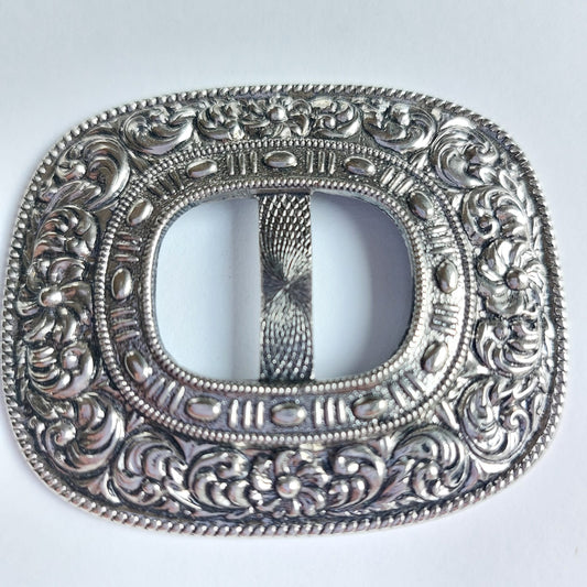2019 Silberne Gürtelschnalle 65x50mm