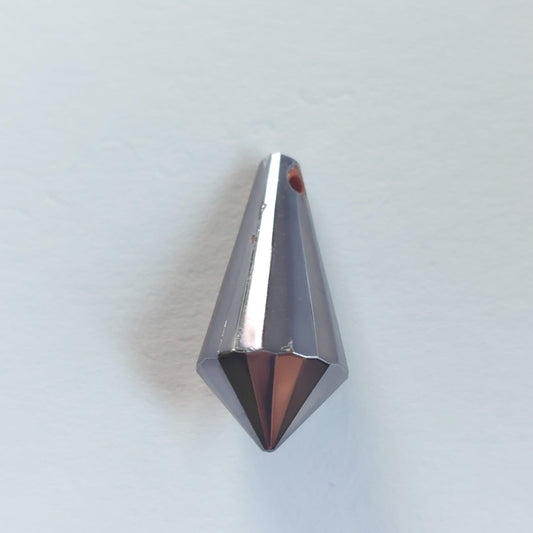 5513 Vintage Jet Hematite Angle Cone Drop Anhänger 22mm