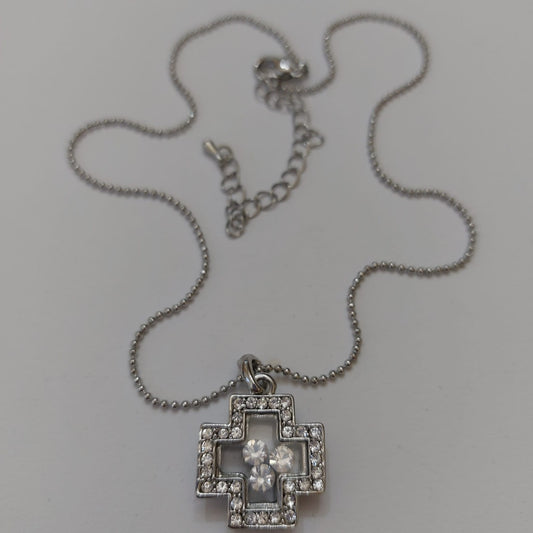 6925 Vintage Kreuz Anhänger mit Swarovski Crystals